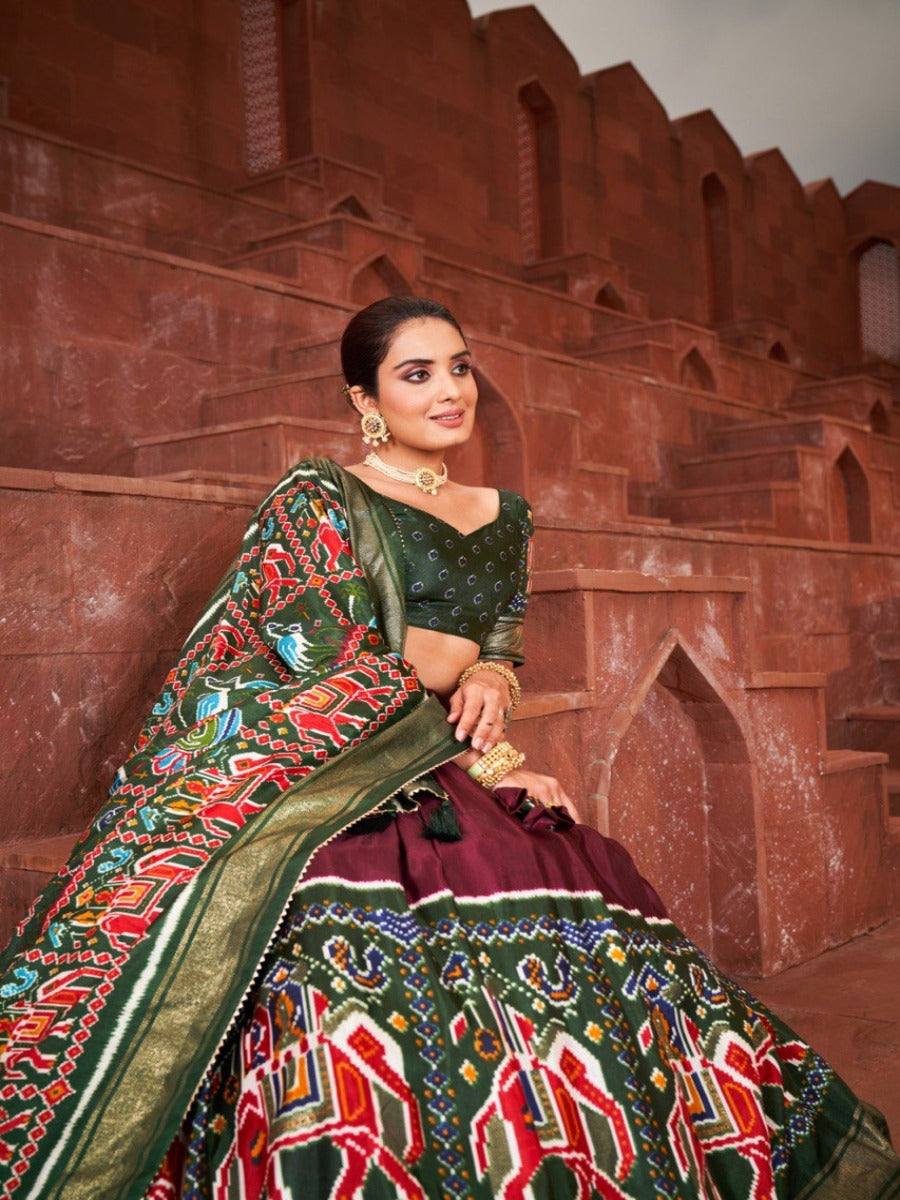 Presenting New Designer patola print traditional chaniya choli.