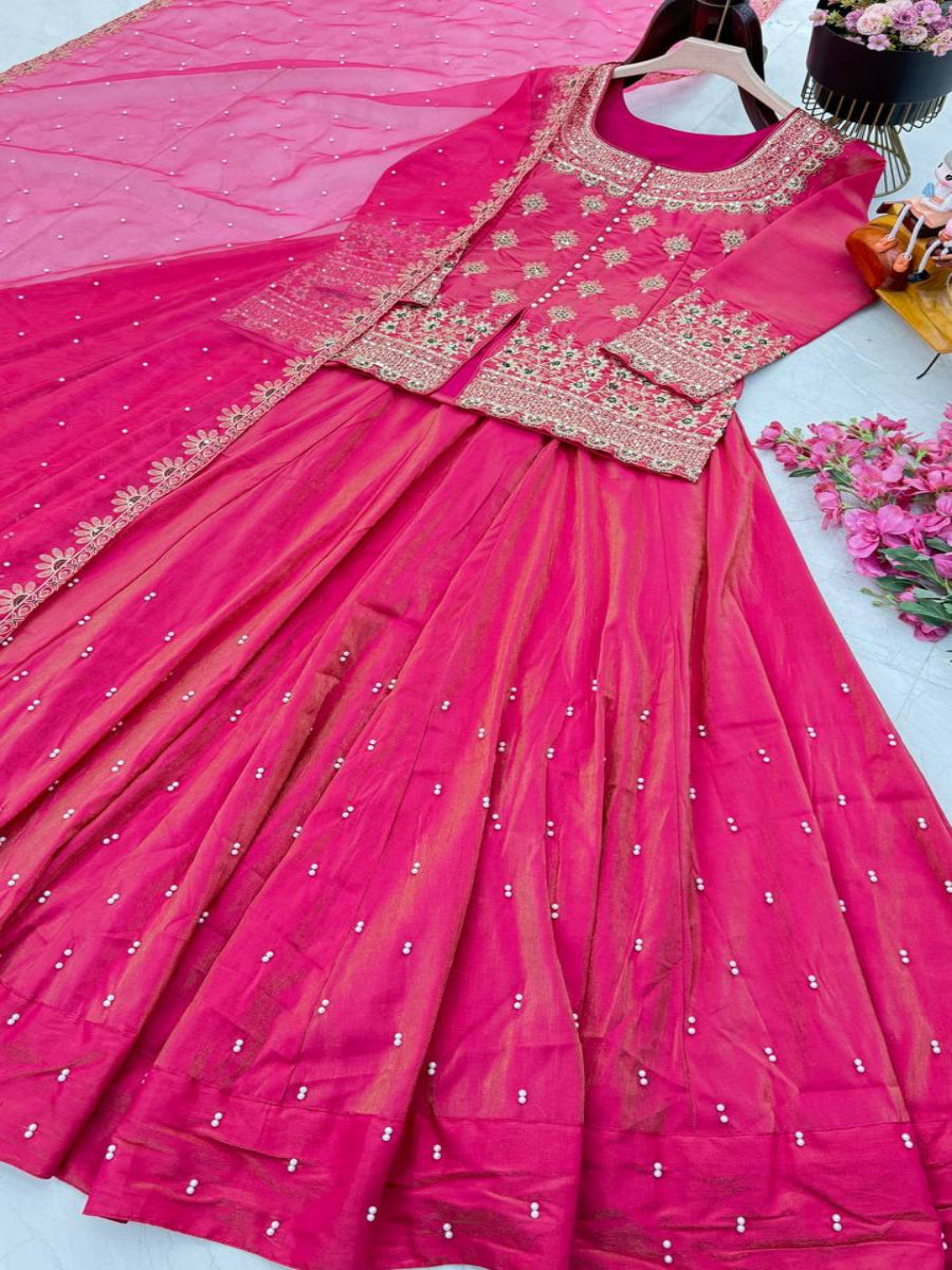 Launching New Designer Party Wear Indo Lehenga & Dupatta Set.
