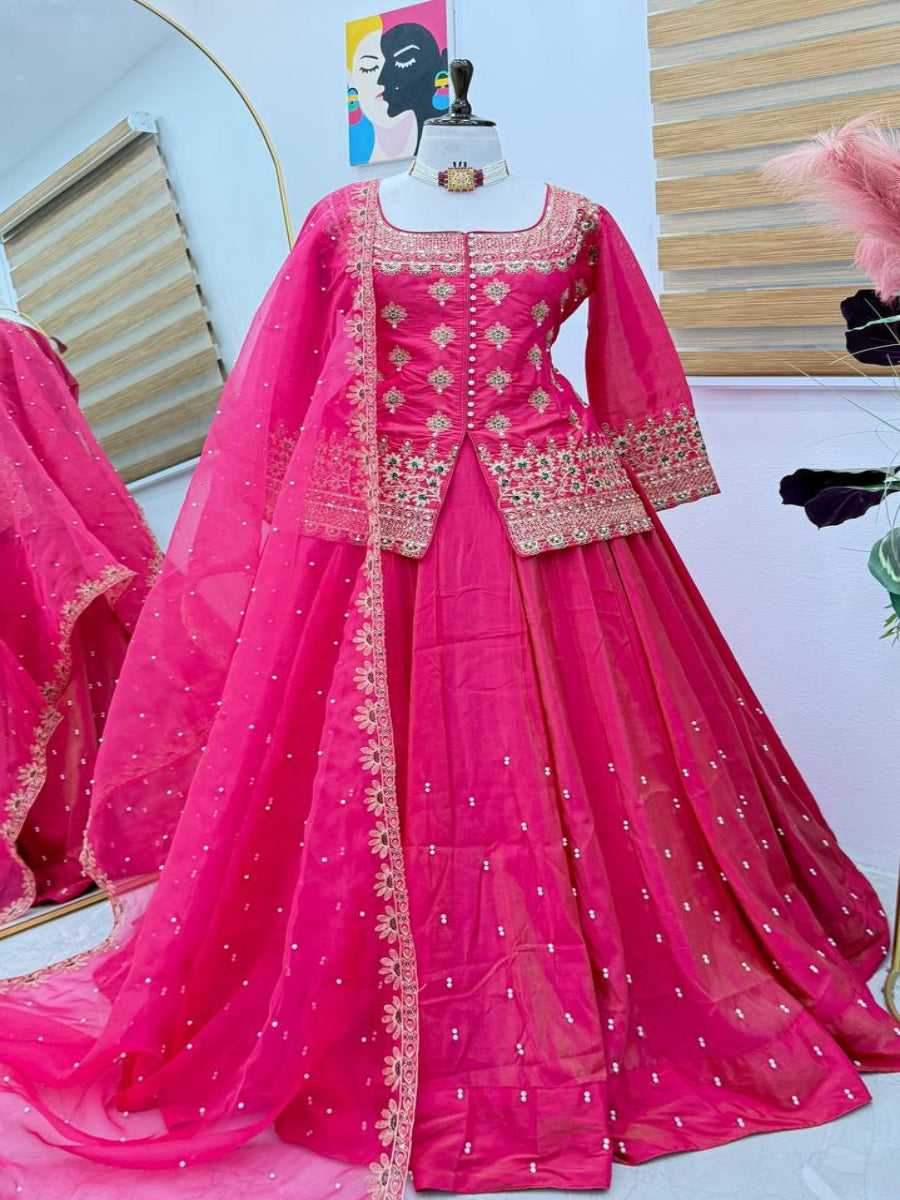 Launching New Designer Party Wear Indo Lehenga & Dupatta Set.