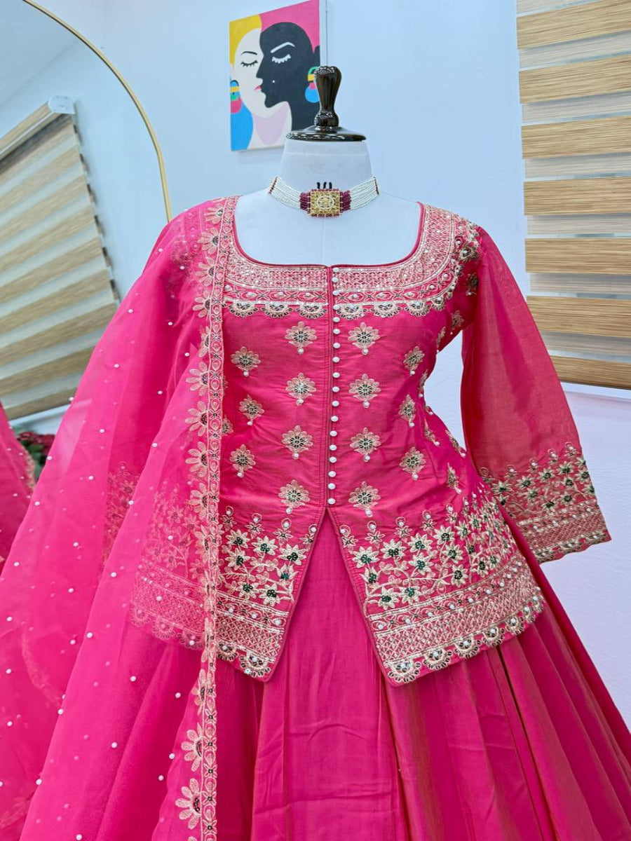 Launching New Designer Party Wear Indo Lehenga & Dupatta Set.