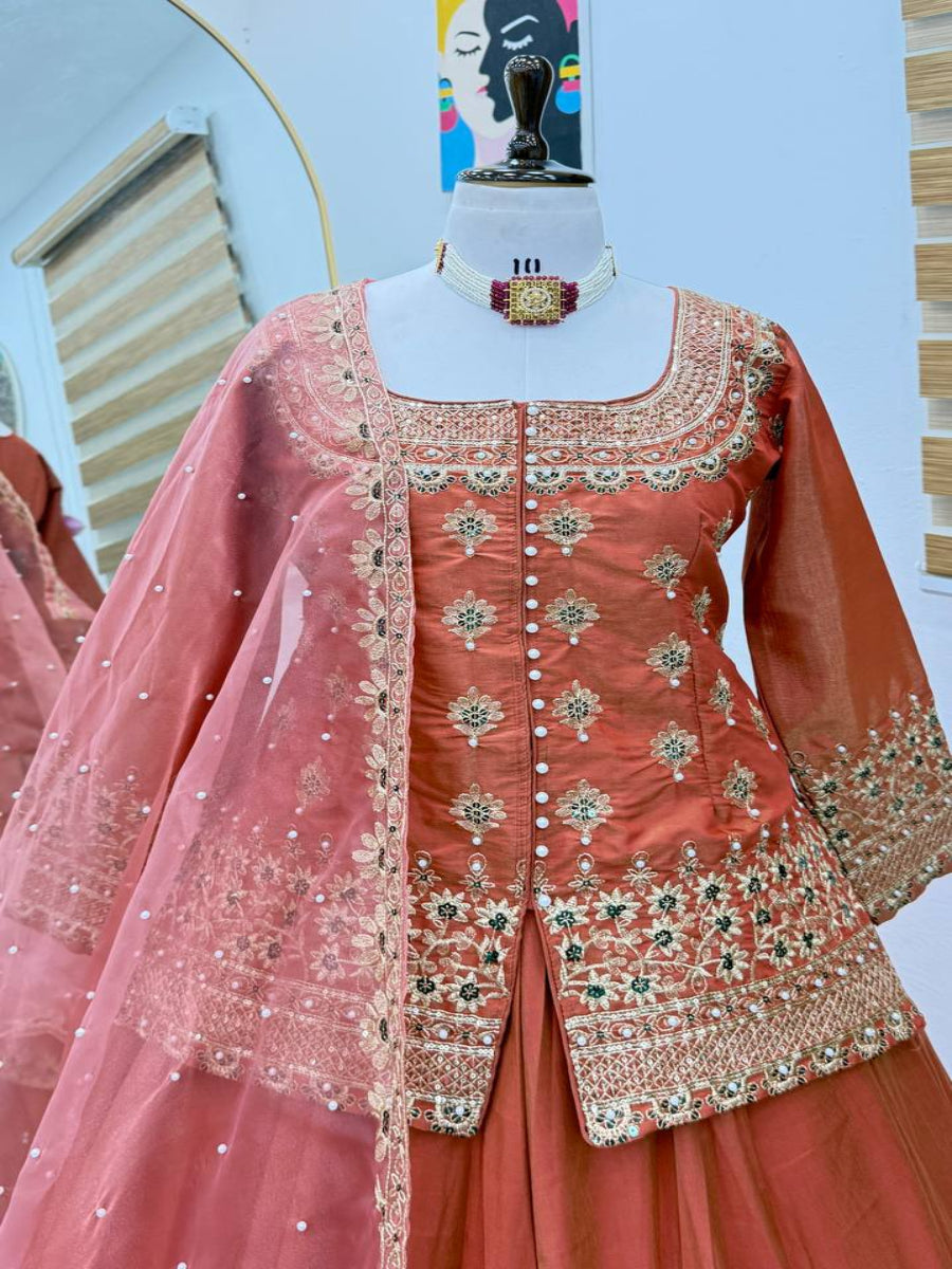 Launching New Designer Party Wear Indo Lehenga & Dupatta Set.