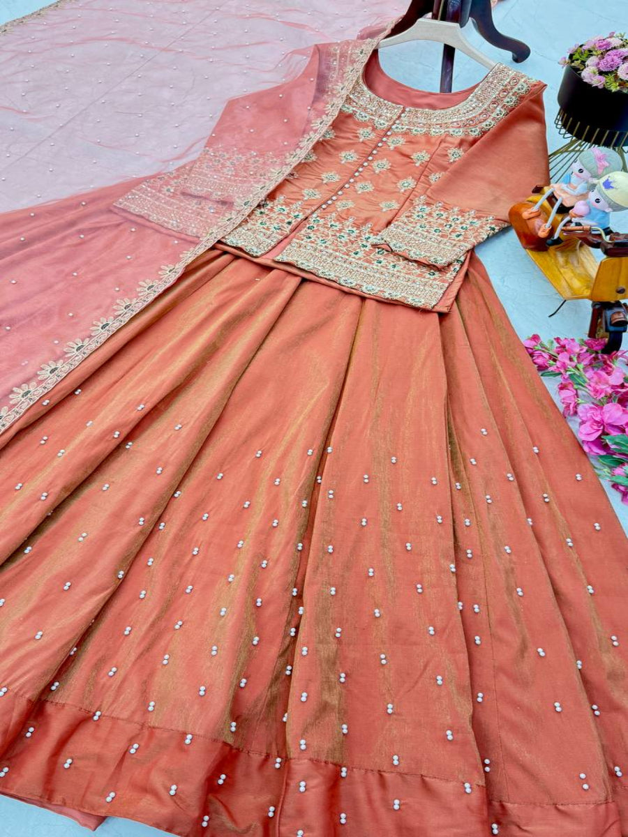 Launching New Designer Party Wear Indo Lehenga & Dupatta Set.
