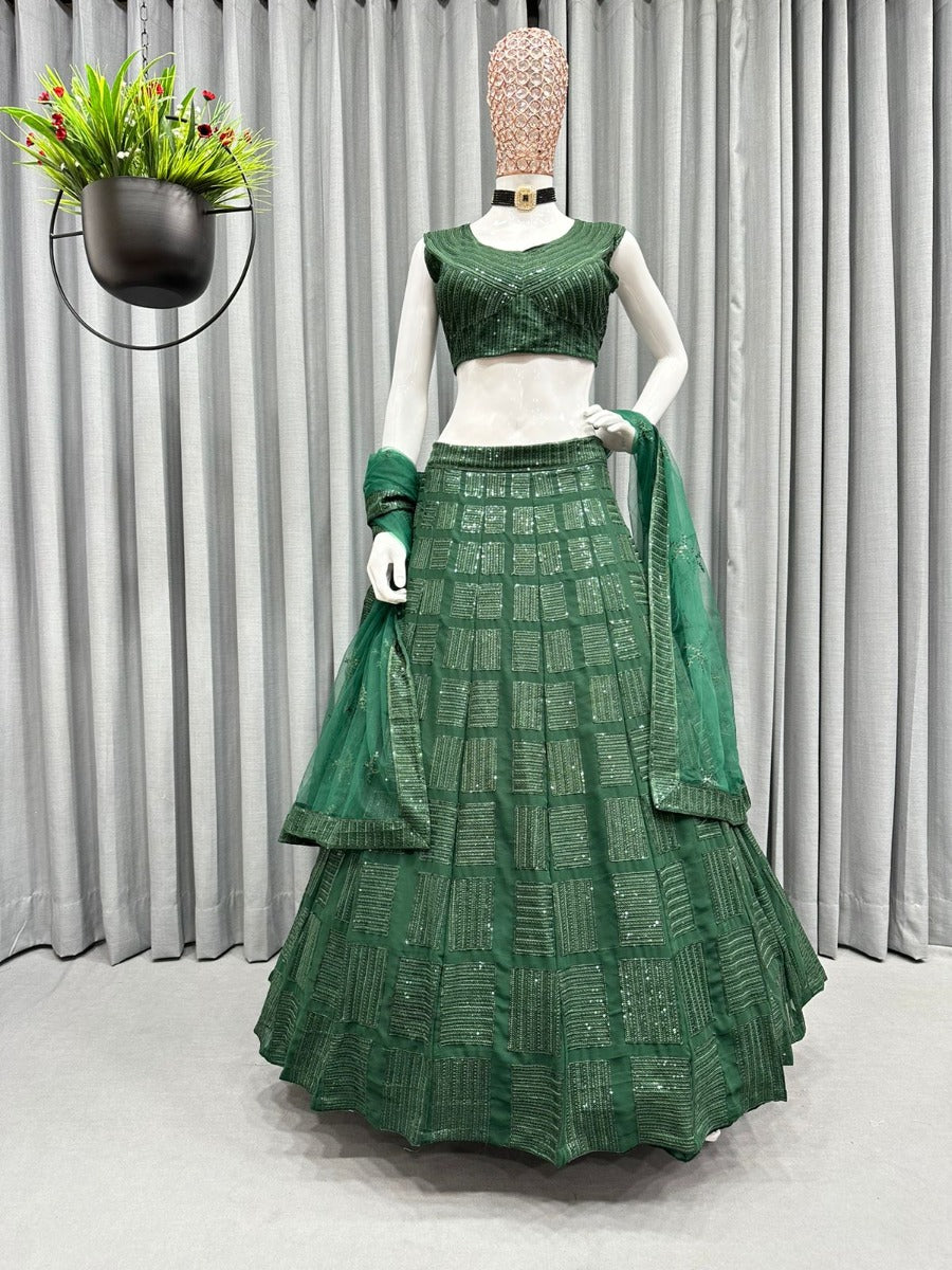 Presenting New Designer Embroidery with Sequnce Lehenga - Choli Collaction.