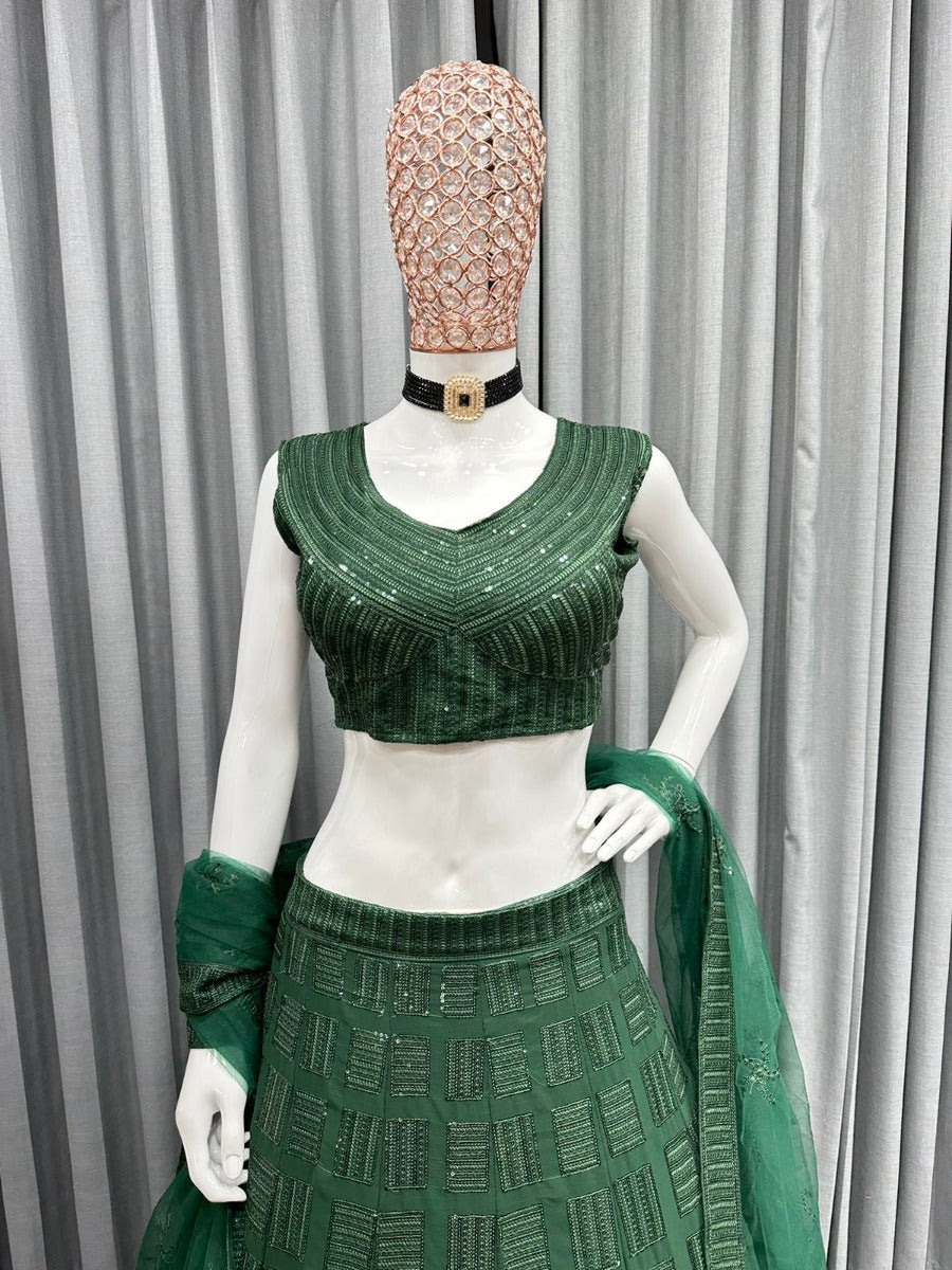 Presenting New Designer Embroidery with Sequnce Lehenga - Choli Collaction.