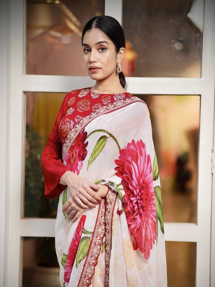 Presenting New Designer Party Wear Pure Satin Sillk Saree Collaction