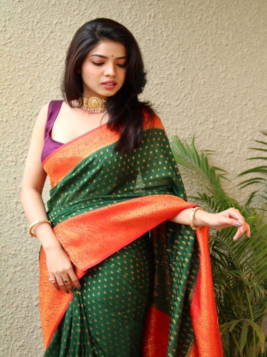 LAUNCHING NEW YEAR NEW DESIGNE IN LICHI SILK SAREE WITH SELF WEAVING BUTTI.