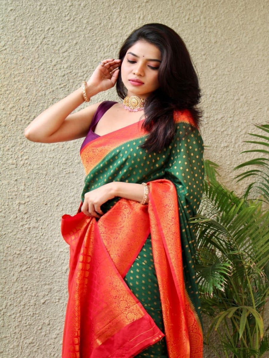 LAUNCHING NEW YEAR NEW DESIGNE IN LICHI SILK SAREE WITH SELF WEAVING BUTTI.