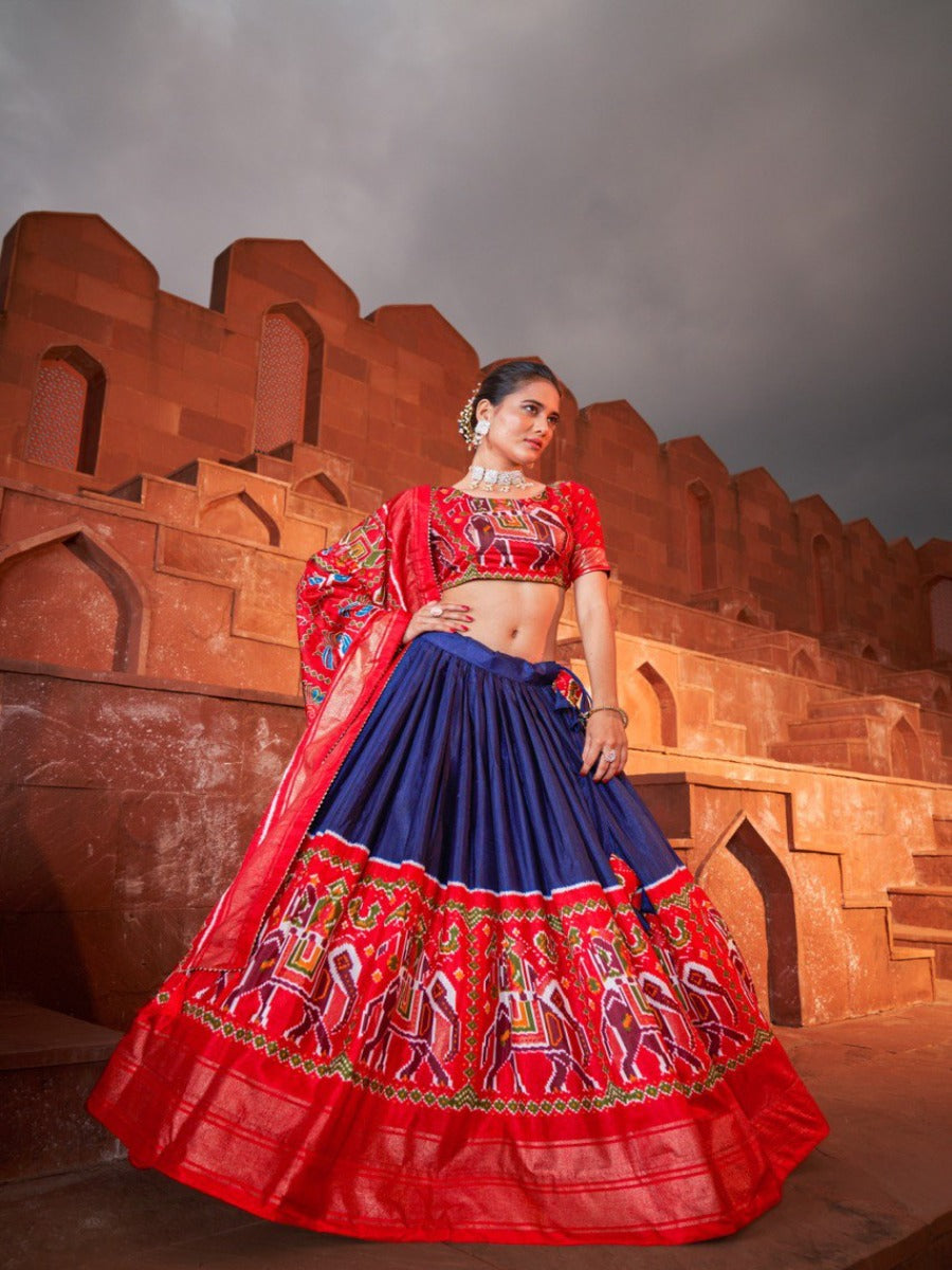 Presenting New Designer patola print traditional chaniya choli.