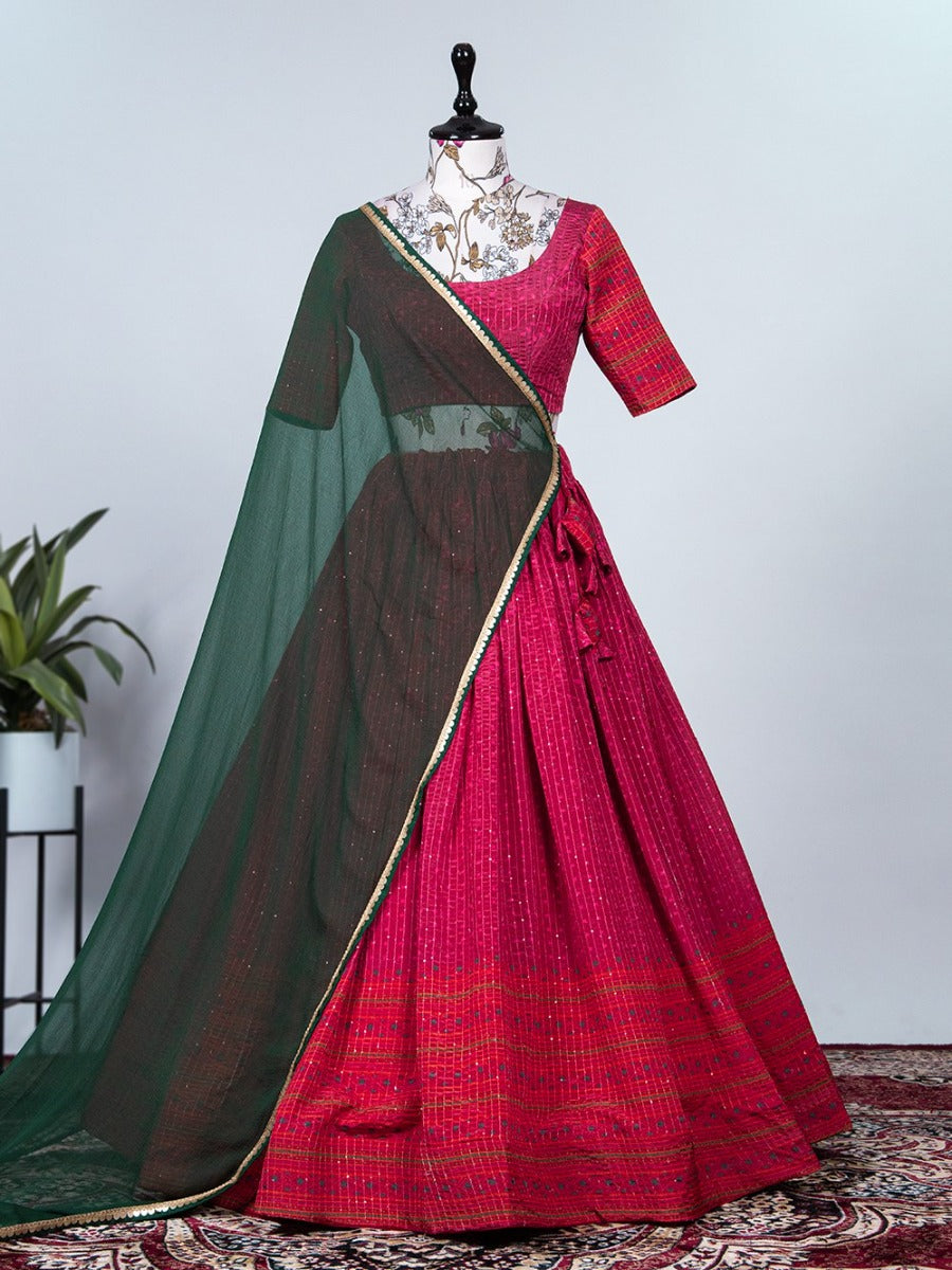 Presenting New Đěsigner Showcasing Chinon with Crochet Work Lehenga - Choli Collaction.