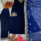 Launching New Designer Wedding Wear Look Full Velvet Anarkali Gown & Dupatta Set.