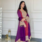 Launching New Đěsigner Party Wear Look Pur Chinon Silk Top Plazzo & Dupatta Set.