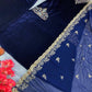 Launching New Designer Wedding Wear Look Full Velvet Anarkali Gown & Dupatta Set.