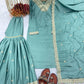 Launching New Đěsigner Party Wear Look Pur Chinon Silk Top Plazzo & Dupatta Set.