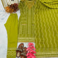 Launching New Đěsigner Party Wear Look Heavy Faux Georgette Top Bottom & Dupatta Set.