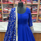 PRESENTING NEW GEORGETTE GOWN DUPPTA FULL SET WITH PENT READY TO WEAR.