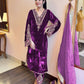 Launching New Designer Wedding Wear Look Full Velvet Fancy Kurti-Plazzo & Dupatta Set.