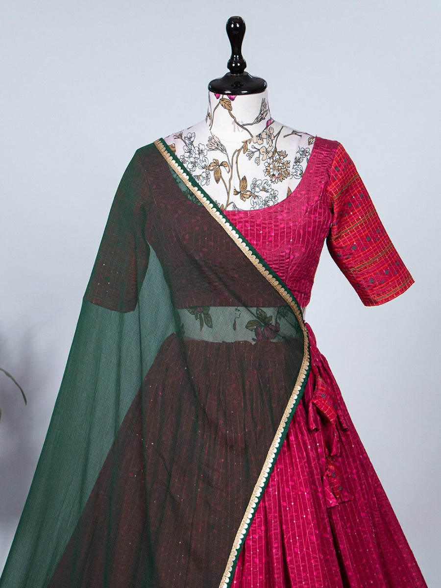 Presenting New Đěsigner Showcasing Chinon with Crochet Work Lehenga - Choli Collaction.