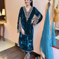 Launching New Designer Wedding Wear Look Full Velvet Fancy Kurti-Plazzo & Dupatta Set.