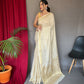 Launching Pure Muslin Soft Silk Saree With All Over Weaving Design Saree.