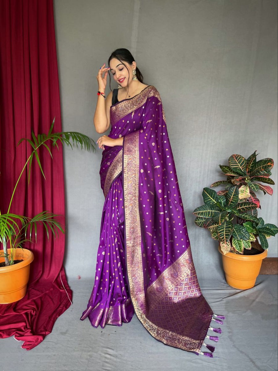 Woven Design Kota Tissue Silk Saree | Drape Divaa