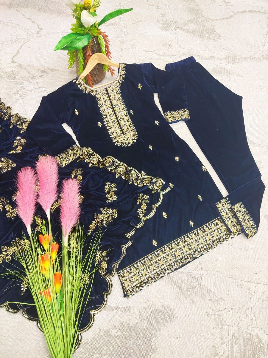 PRESENTING NEW STUNNING LOOK TOP- BOTTOM WITH DUPATTA COLLATION.