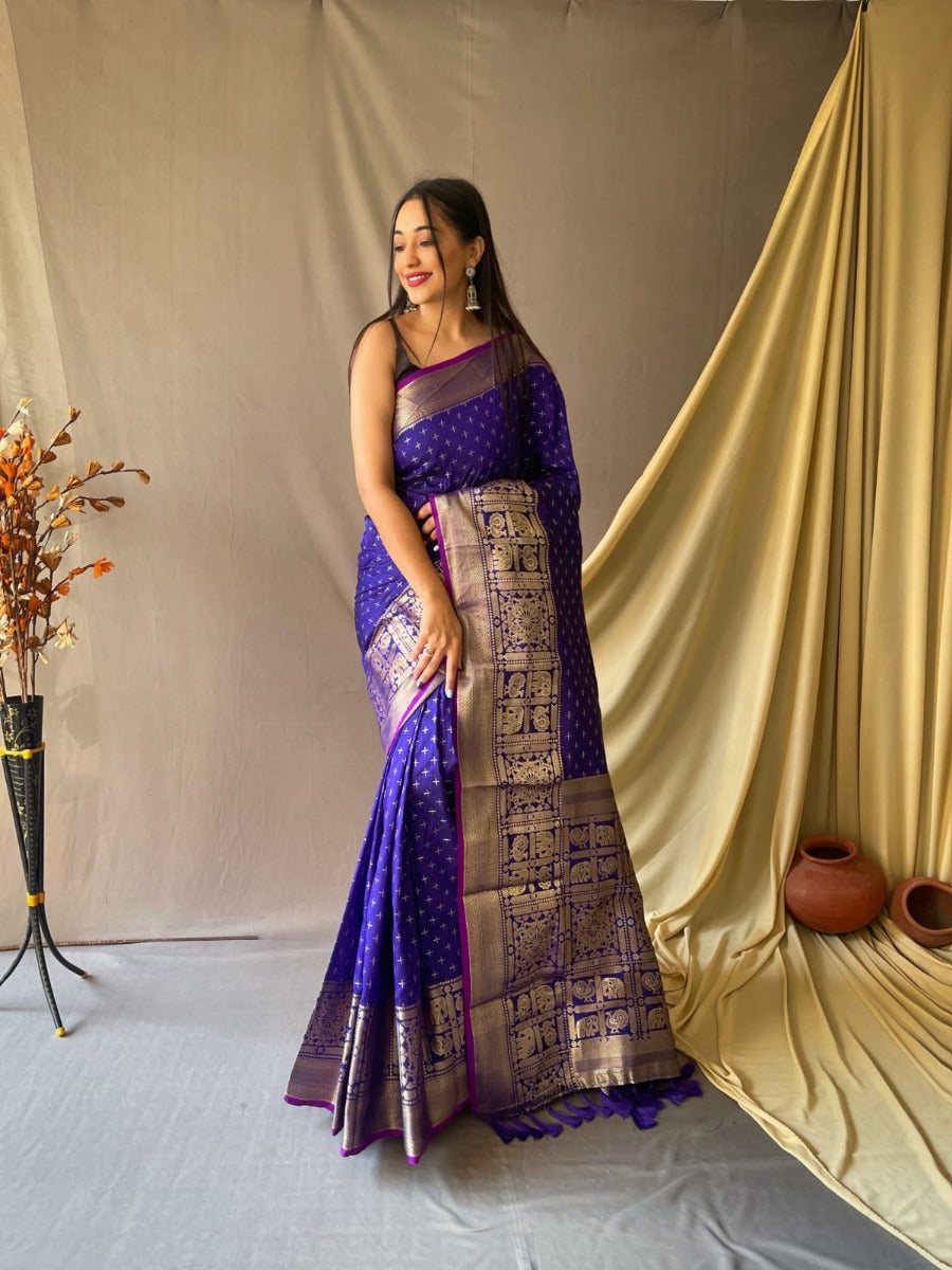 LAUNCHING KANJIVARAM SILK SAREE WITH ANTIQUE ZARI WEAVING.