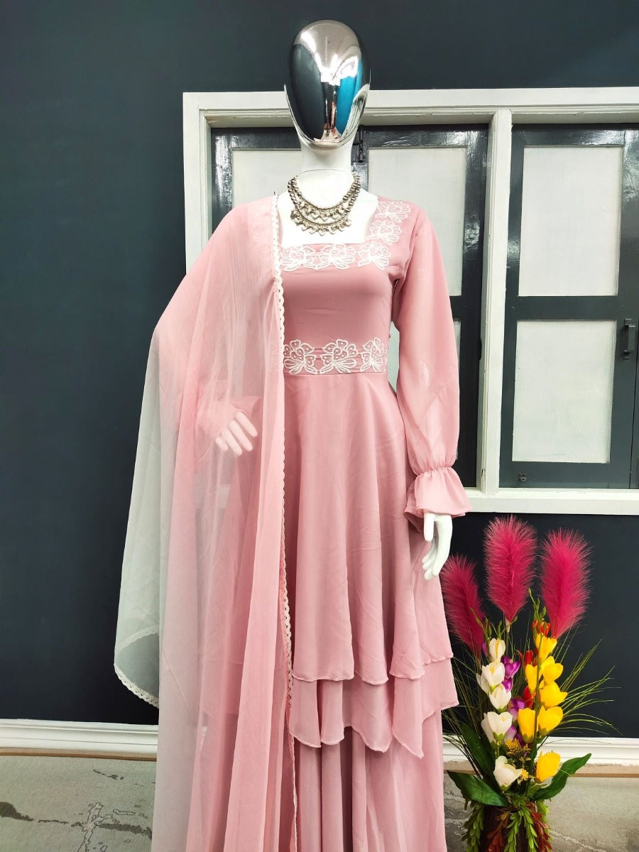 Launching New Designer Party Wear Look Top Plazzo With Dupatta.