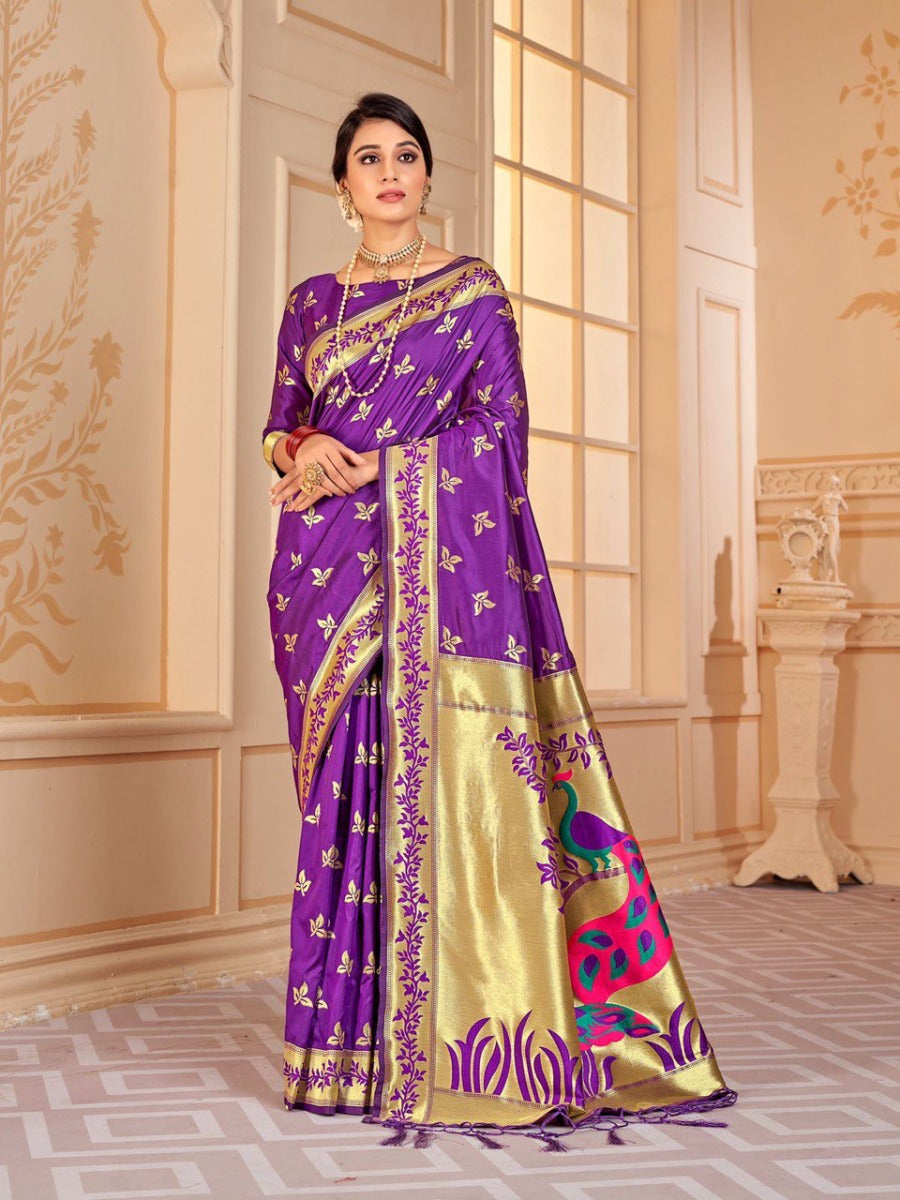 LAUNCHING PURE SILK PAITHANI PALLU WITH PURE ZARI WEAVING PAITHANI SAREE.