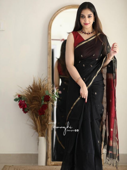 PRESENTING SPECIAL LILAN SOFT COTTON FABRIC MAHESHWARI SAREE.