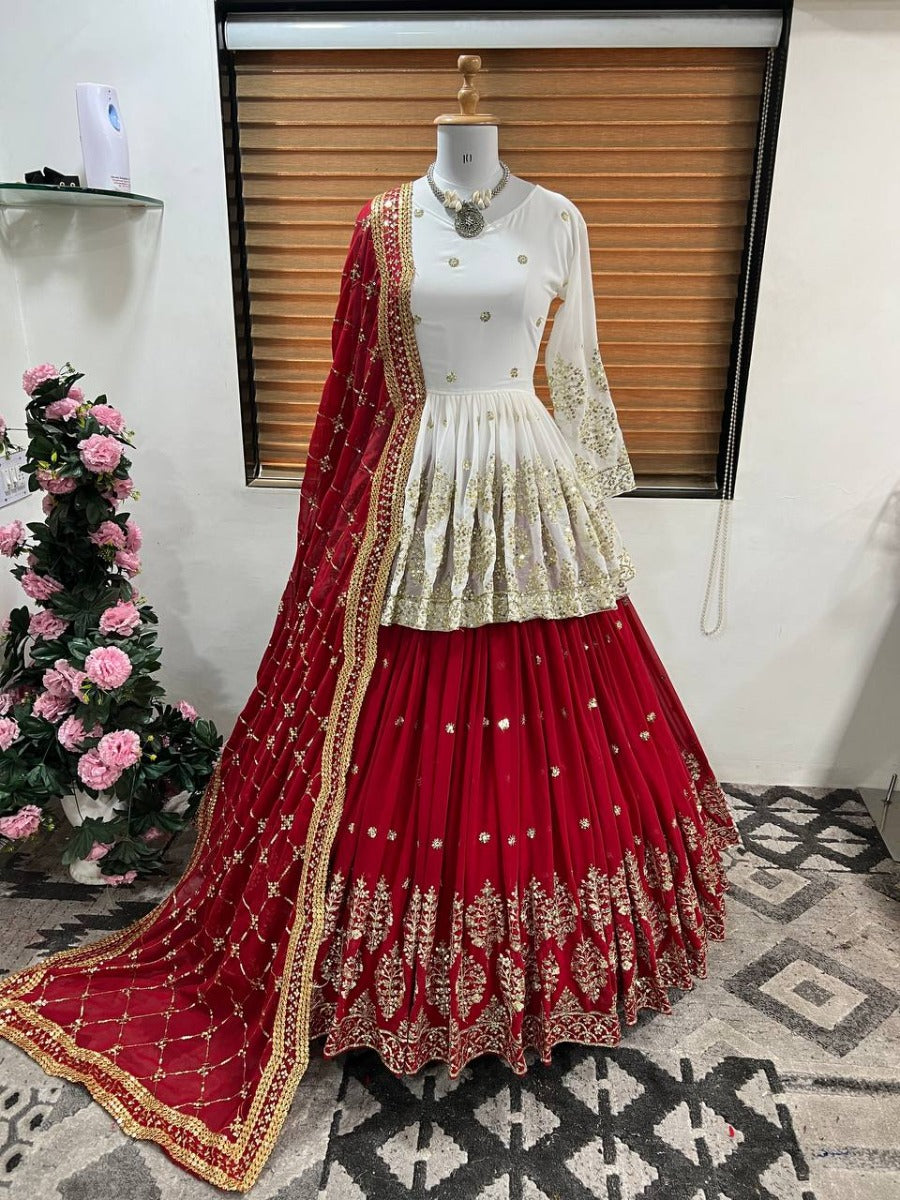 Launching New Designer Wedding Wear Look Top-Lehenga & Dupatta Set.