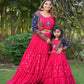 Launching New Designer Wedding Wear Look Trending Embroidered Work Lehenga Choli With Koti For Mom.