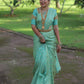 SUPER HIT WEDDING SERIES OF PESTEL LICHI SILK BANARASI SAREE WITH WEAVING WORK.