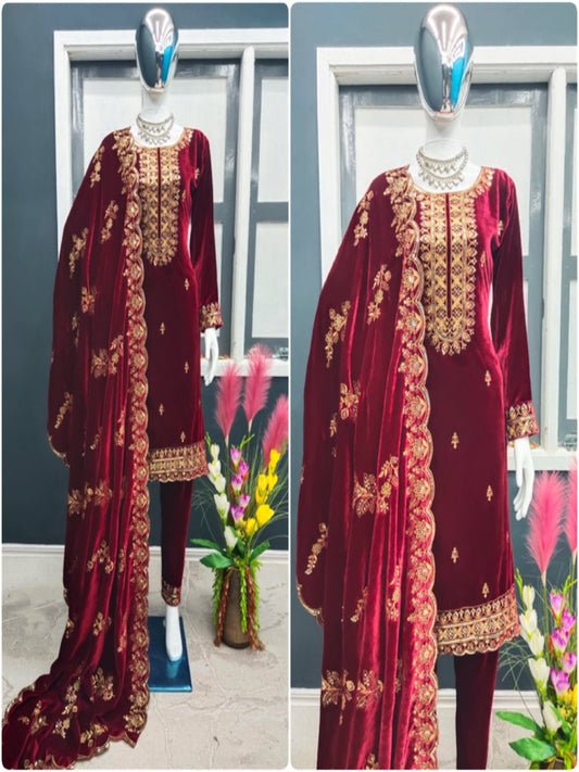 PRESENTING NEW STUNNING LOOK TOP- BOTTOM WITH DUPATTA COLLATION.