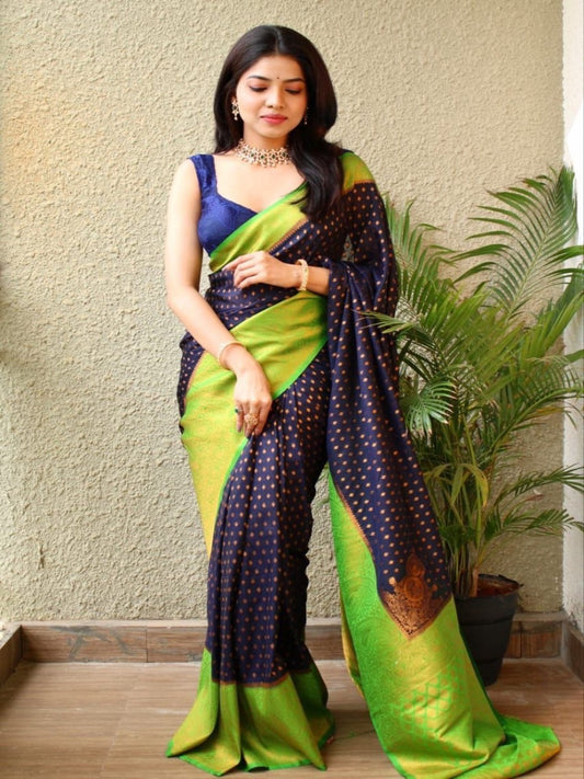 LAUNCHING NEW YEAR NEW DESIGNE IN LICHI SILK SAREE WITH SELF WEAVING BUTTI.