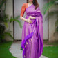 LAUNCHING SUPER HIT LICHI SILK BANARASI SAREE WITH GOLD CHAMPION.