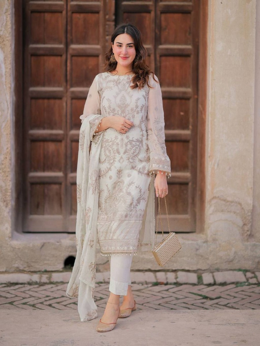 Launching New Designer Wedding Wear Look Fancy Kurti-Bottom & Dupatta Set.