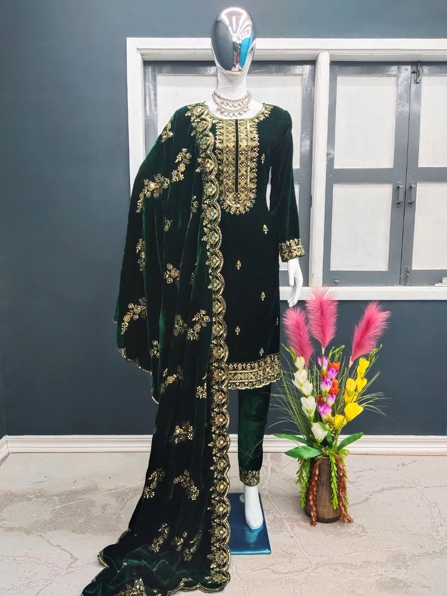 PRESENTING NEW STUNNING LOOK SUIT - BOTTOM WITH DUPATTA COLLATION.