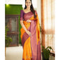 LAUNCHING POOJA AND HALDI SPECIAL LICHI SILK SAREE WITH COPPER WEAVING ALL OVER.