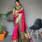 PURE PAITHANI SILK SAREE WITH PAITHANI RICH WEAVED PALLU WITH TASSELS.