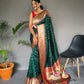 PURE PAITHANI SILK SAREE WITH PAITHANI RICH WEAVED PALLU WITH TASSELS.