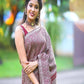 SUPER HIT WEDDING SERIES OF PESTEL LICHI SILK BEAUTIFUL RICH PALLU BANARASI SAREE WITH WEAVING WORK.