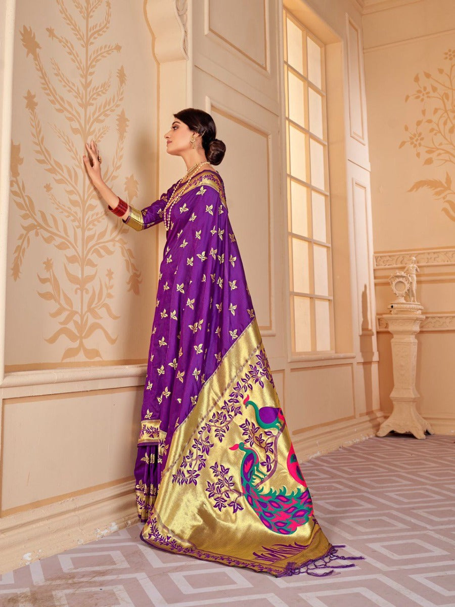 LAUNCHING PURE SILK PAITHANI PALLU WITH PURE ZARI WEAVING PAITHANI SAREE.