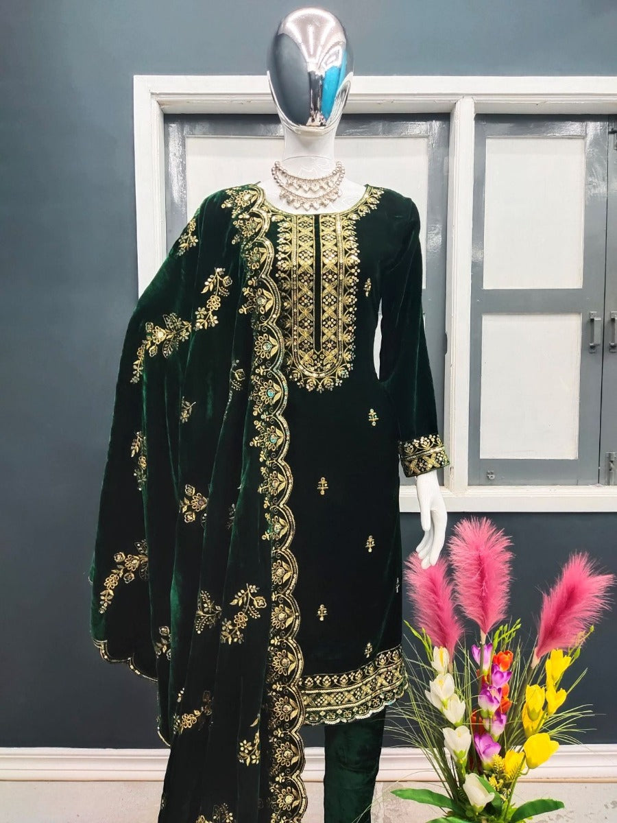 PRESENTING NEW STUNNING LOOK SUIT - BOTTOM WITH DUPATTA COLLATION.