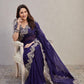 BOLLYWOOD DESIGNER PARTY WEAR CORDING SEQUENCE CUT WORK SAREE WITH WORK BLOUSE LAUNCHED WEAR BY MADHURI DIXIT
