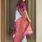 SUPER HIT PANEL COPER CONCEPT IN SILK SAREE WITH COPPER WEAVING ALL OVER.