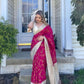 LAUNCHING COPPER KING FLOWER WEAVING LICHI SILK BANARASI SAREE.