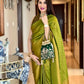 SUPER HIT SERIES OF PESTEL LICHI SILK BANARASI SAREE IN SELF BUTTI WEAVING.