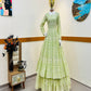Launching Designer Wedding Wear Look Gorgette Siqunce Embroidery Work Top-Lehenga & Dupatta Set.