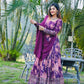 Stunning Wine Color Gorgette With Embroidery Siquns Work Lehenga Choli