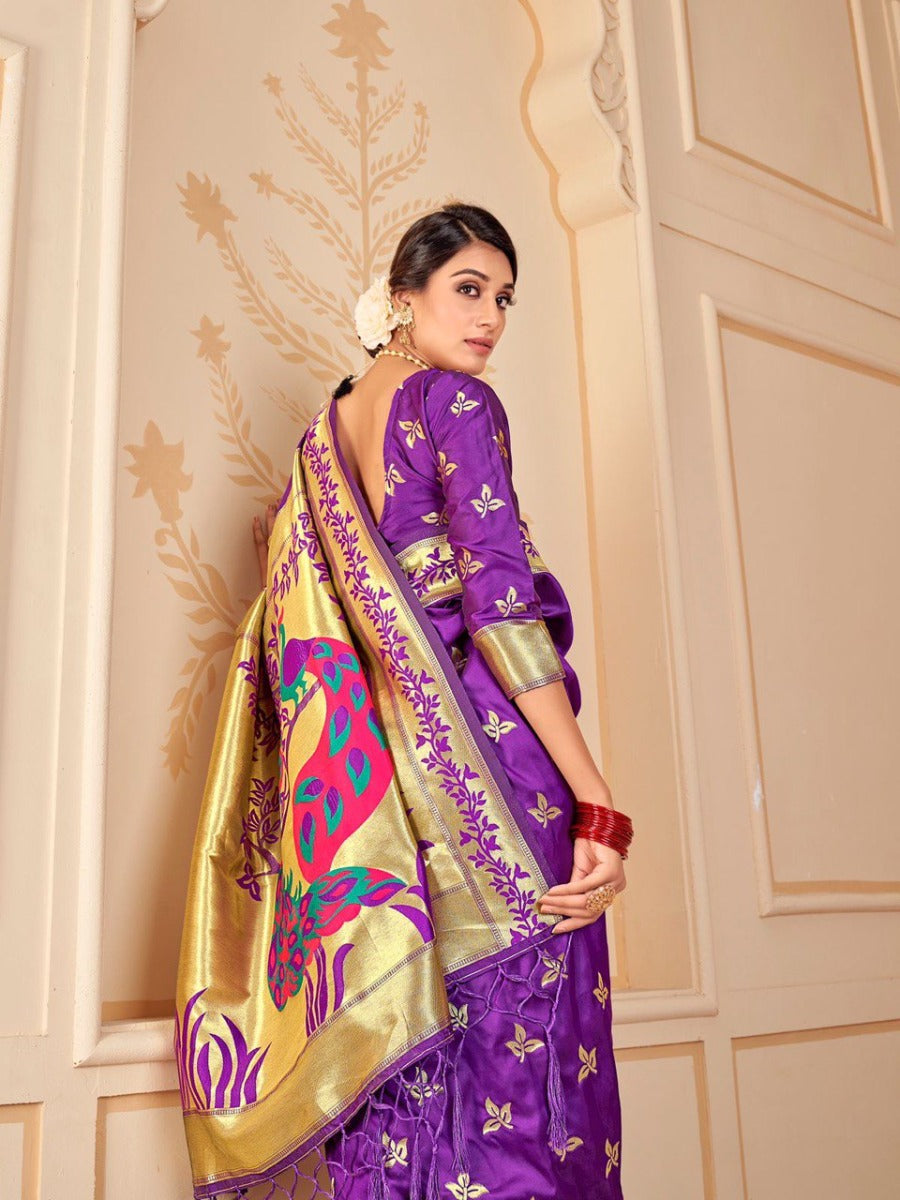 LAUNCHING PURE SILK PAITHANI PALLU WITH PURE ZARI WEAVING PAITHANI SAREE.